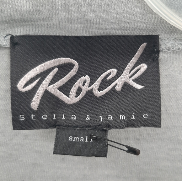 Stella & Jamie NWOT Silk blend rock tee Small - Picture 6 of 7